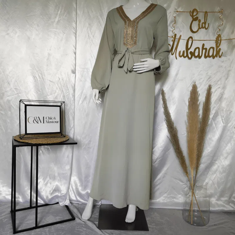 Robe Évasée Spécial Eid Vert D'eau