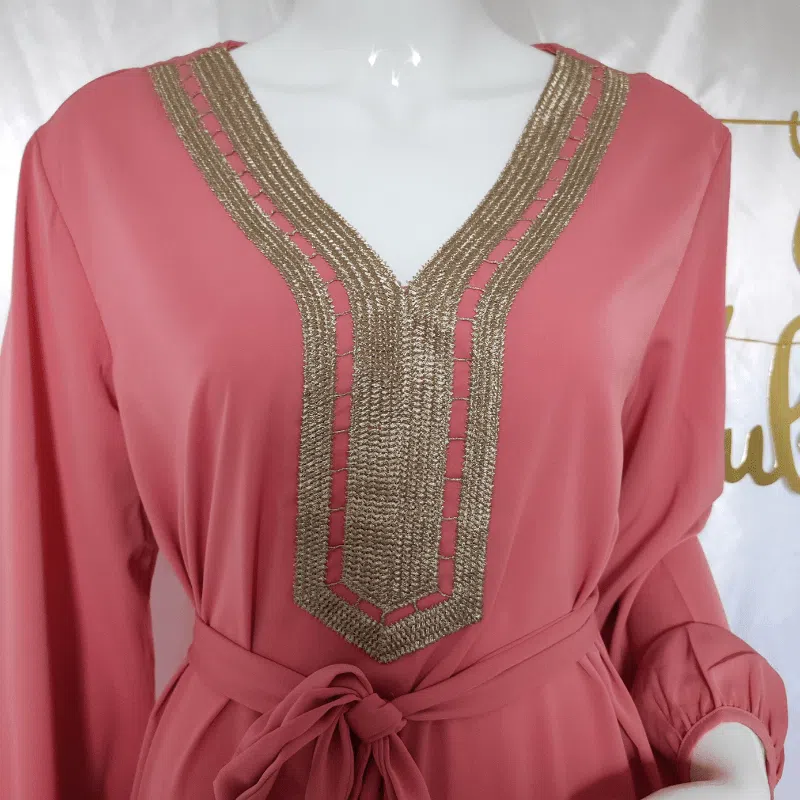 Robe Évasée Spécial Eid Rose