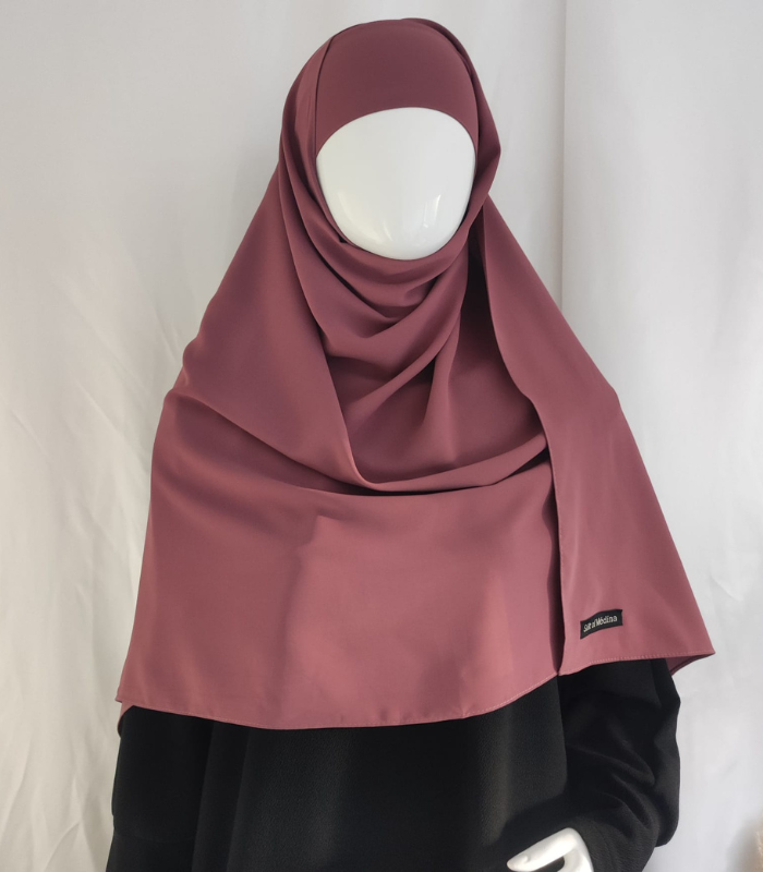 Maxi Hijab en Soie de Médine vieux rose