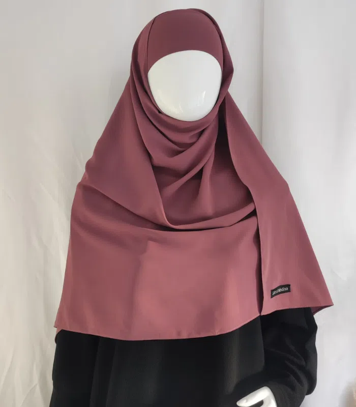 Maxi Hijab en Soie de Médine vieux rose