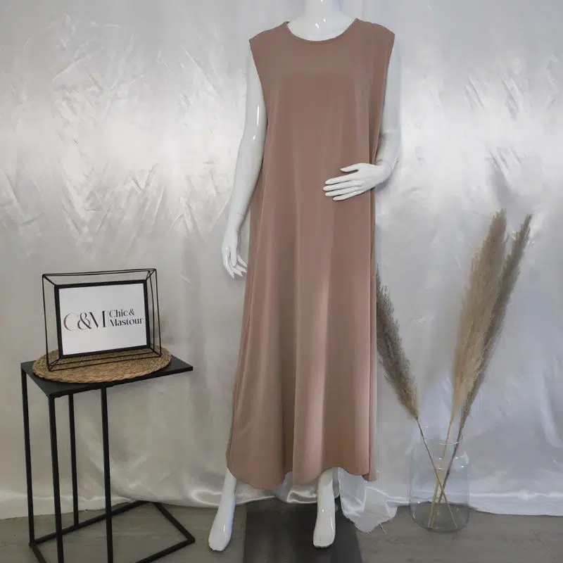 Sous Abaya et Kimono Papillon Manche Bouffante Nude – Image 3