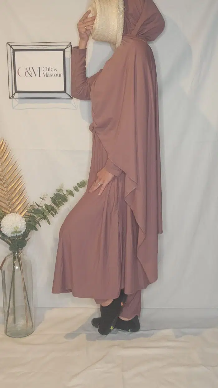 burkini 4 pièces rose