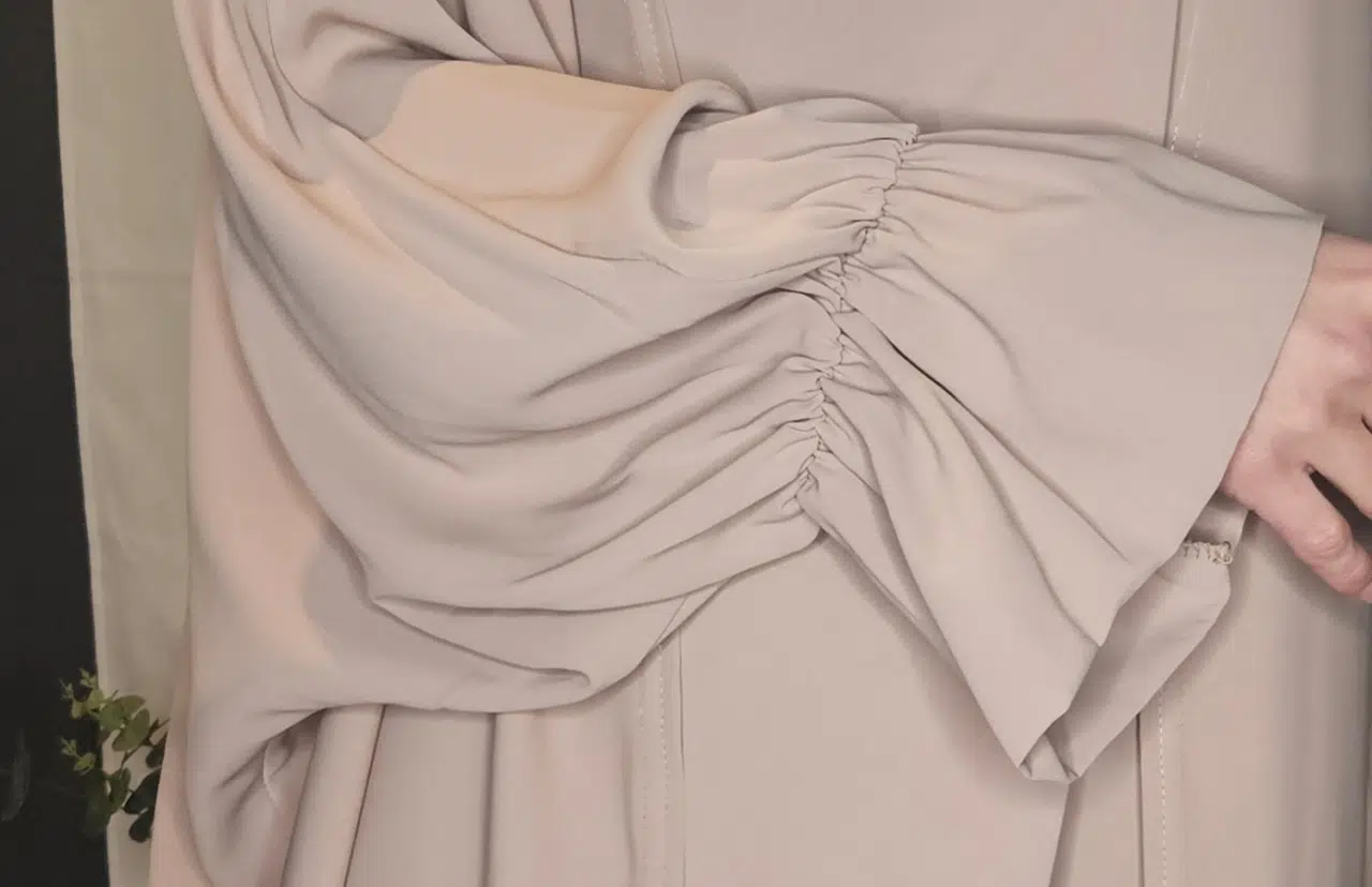 Sous Abaya et Kimono Papillon Manche Bouffante Nude – Image 5