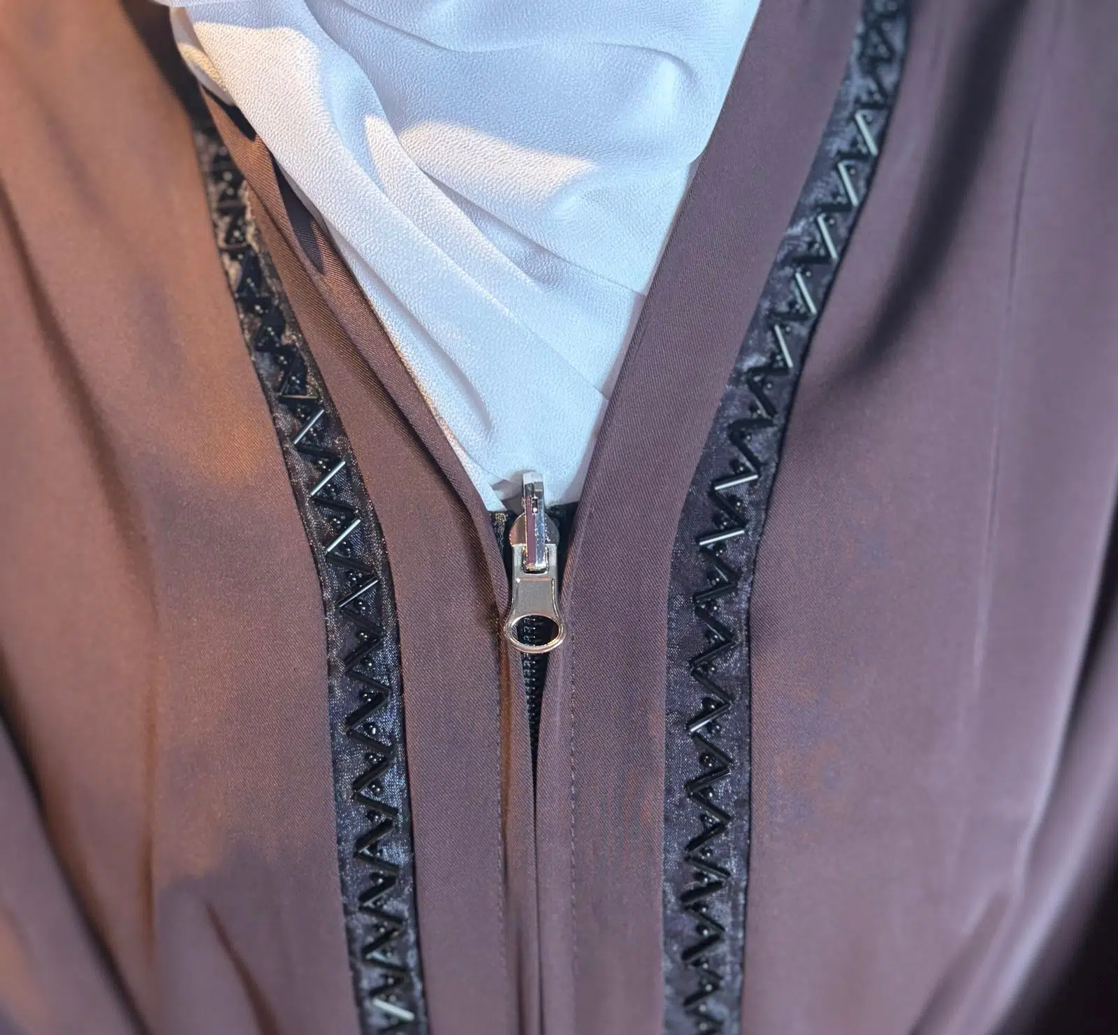 Fermeture éclaire Abaya Aid Nidha Chocolat