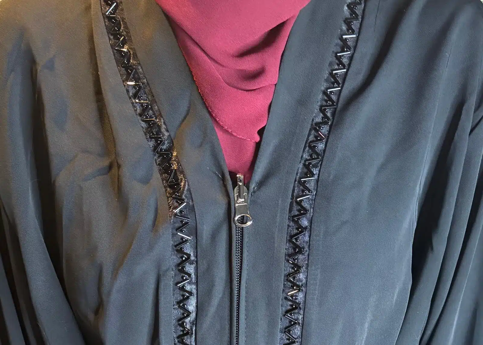 fermeture éclair Abaya Aid Nidha Gris Anthracite