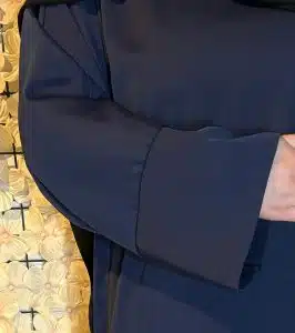 Manche Abaya Grande Taille Bleu Marine Manche Lycra