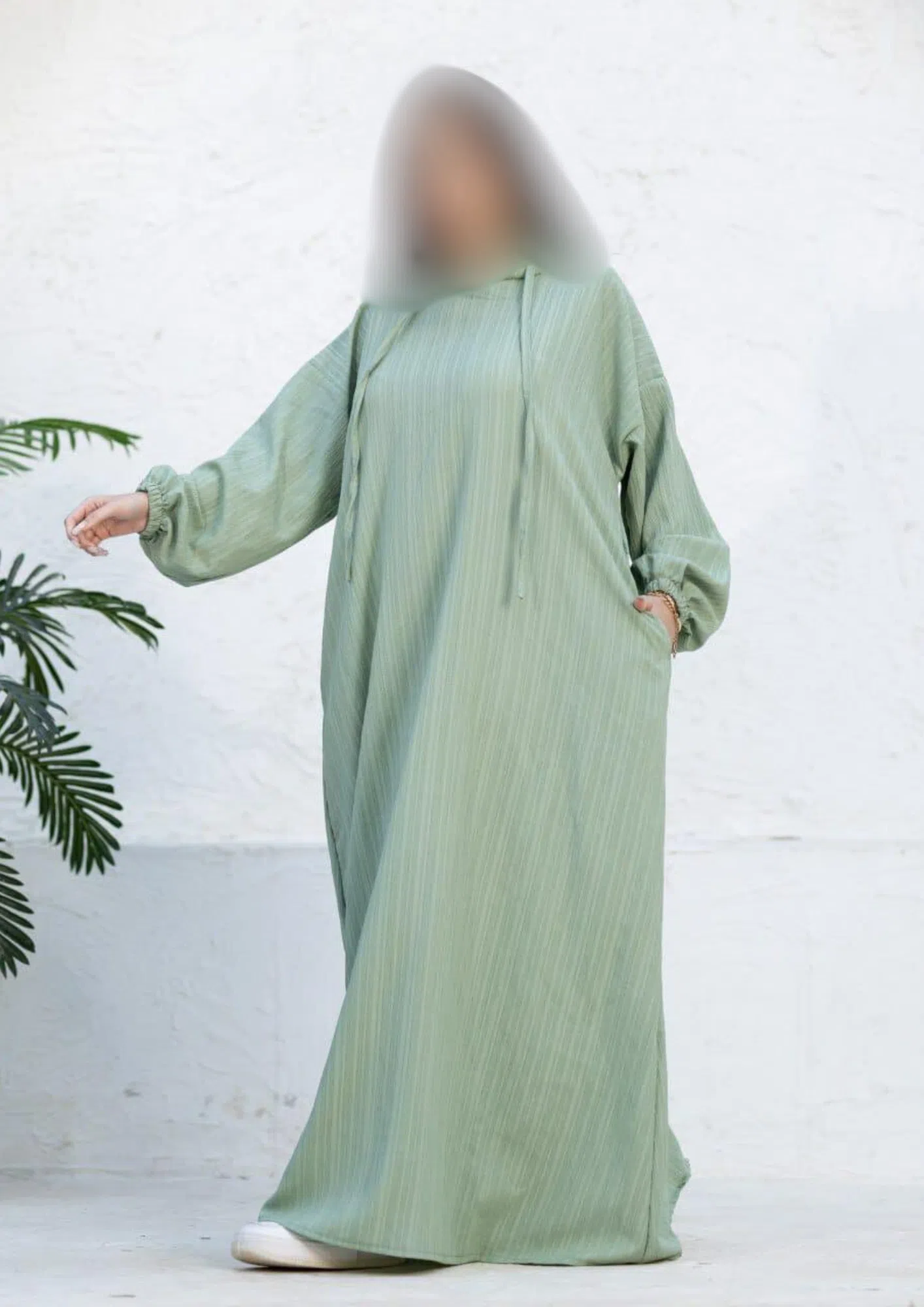 abaya turque vert menthe