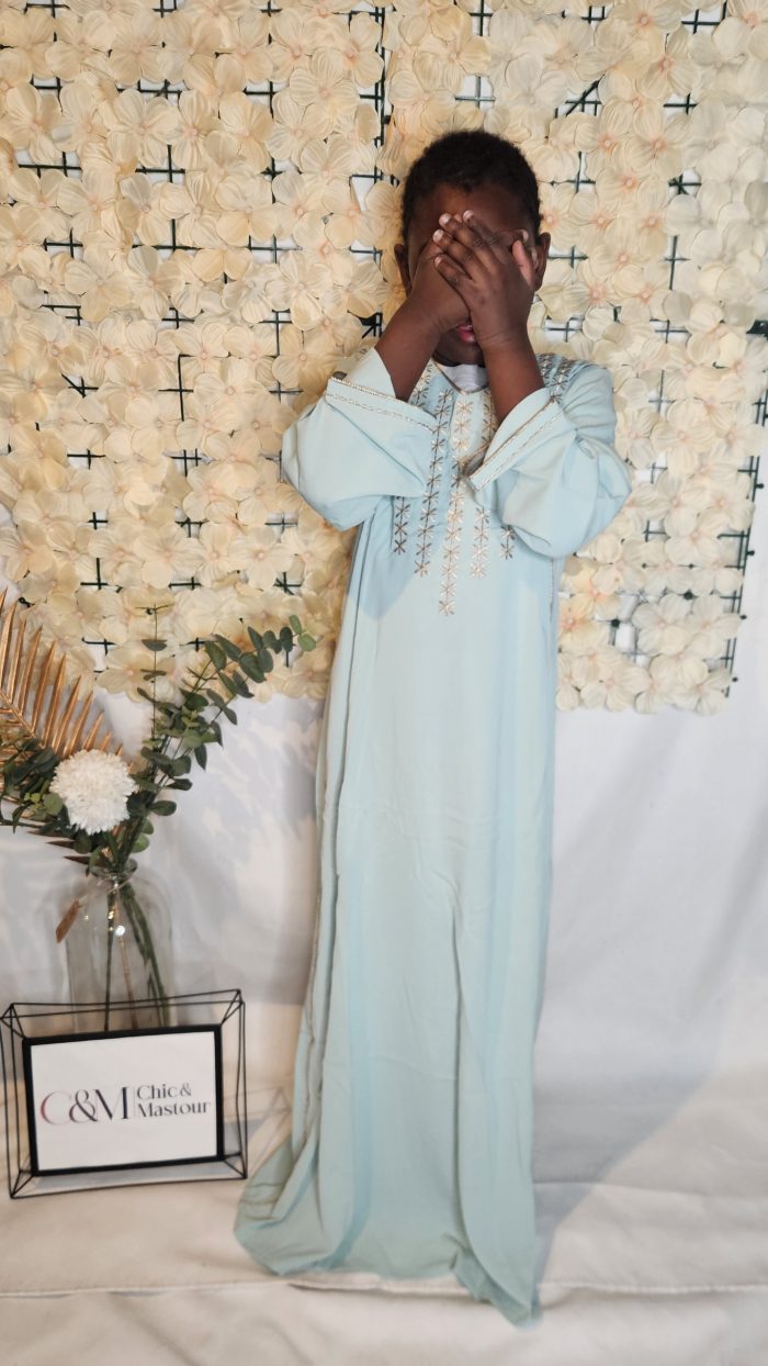 Abaya Eid Fleurs dorés