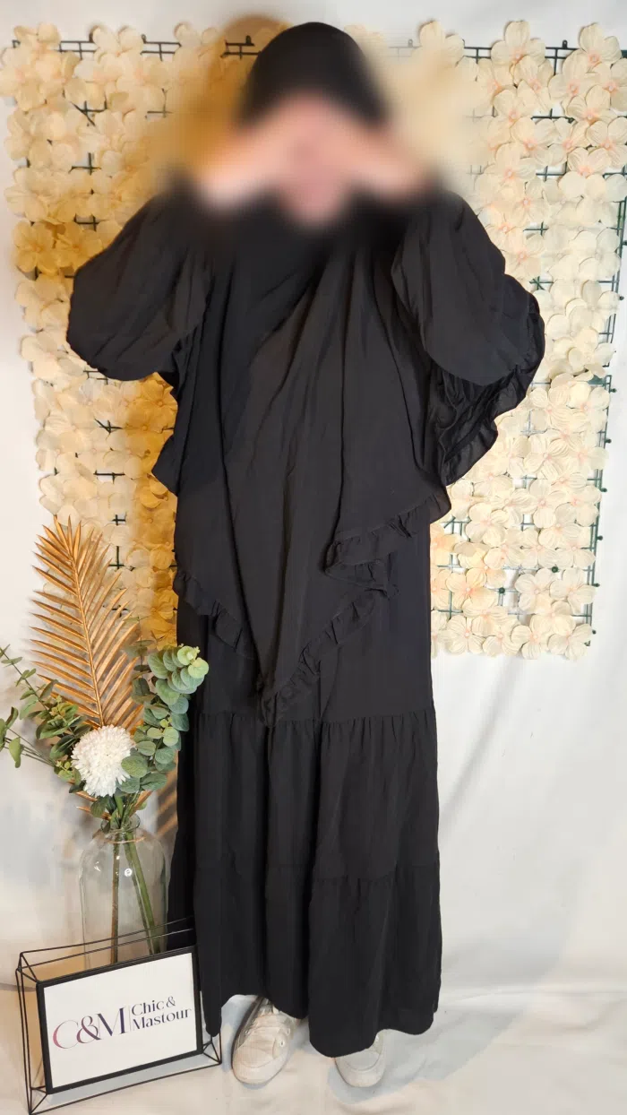 Abaya + Khimar froufrous