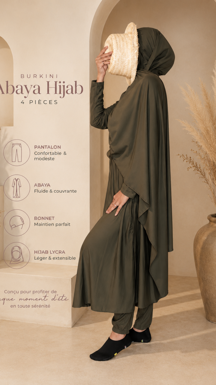 Burkini 4 pièces Kaki