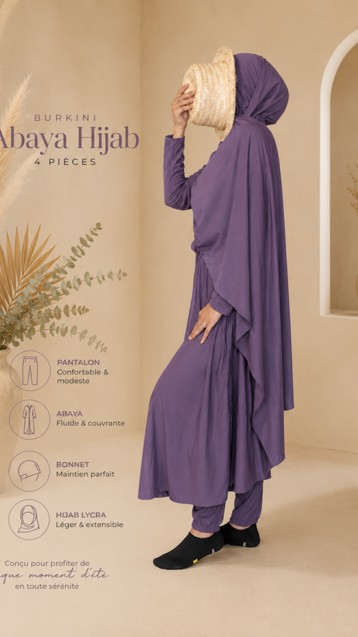 Burkini 4 pièces Violet