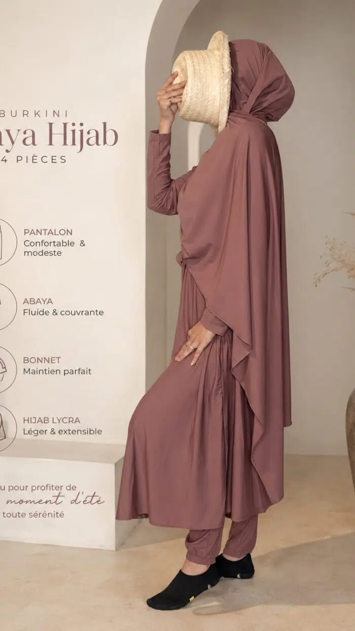 Burkini 4 pièces Rose